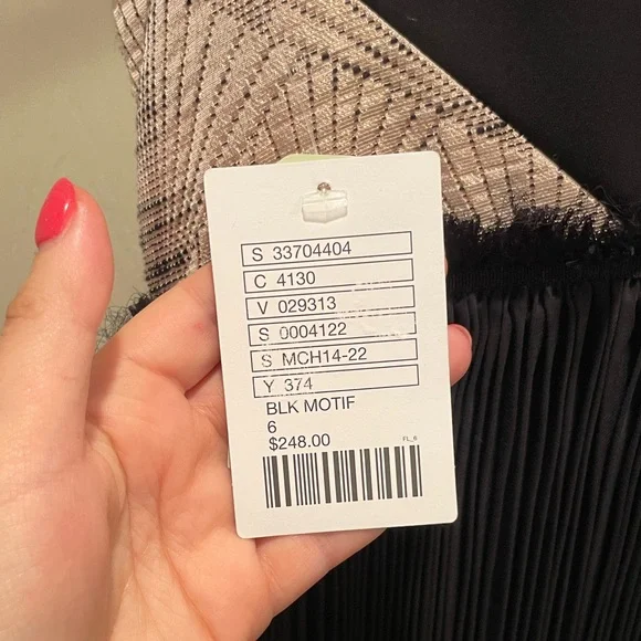 Anthropologie Nomad Morgan Carper Isobel Brocade Midi Dress Metallic Size 6 - Picture 12 of 15